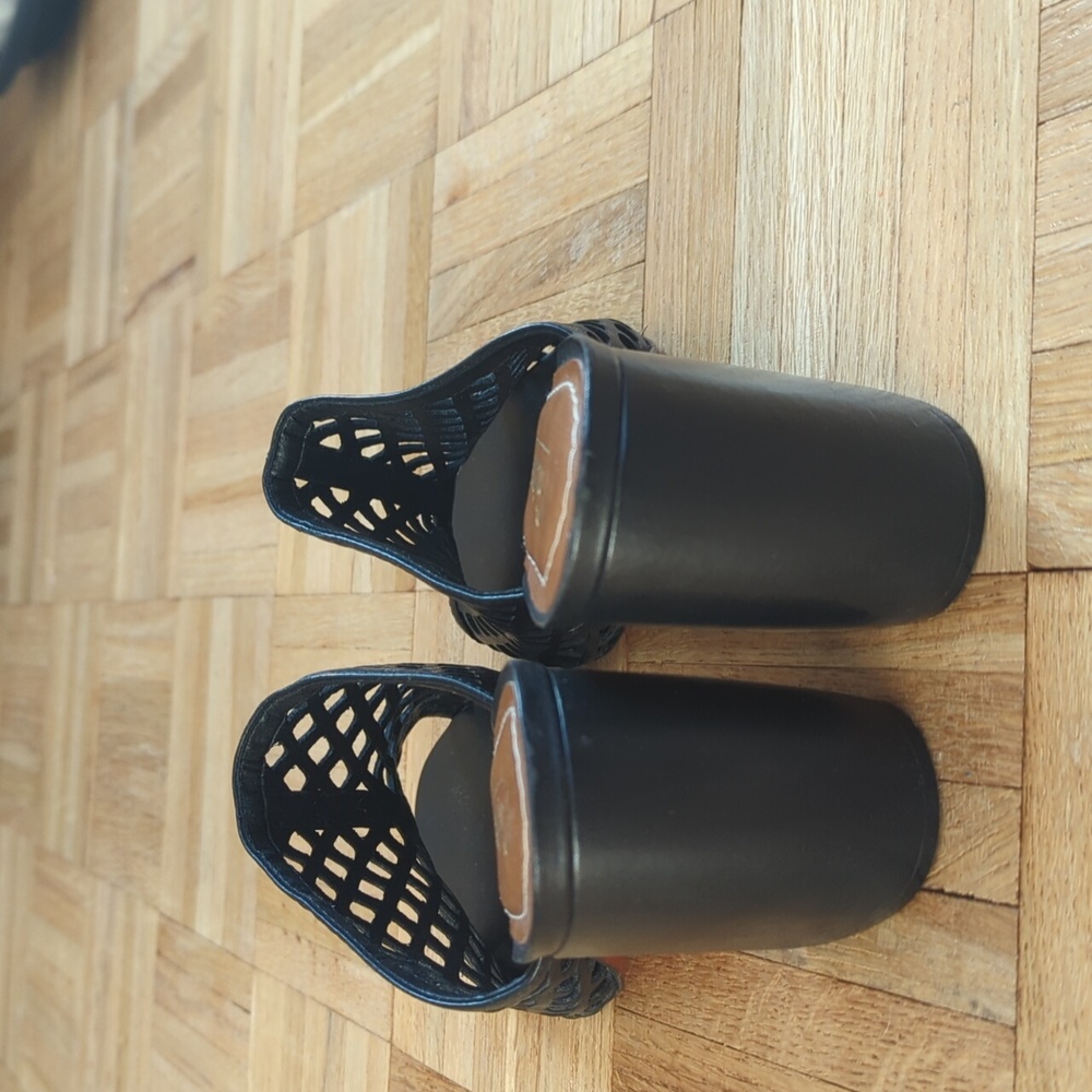 Intervalle Leather Peep Toe Mules - Picture 3 of 7